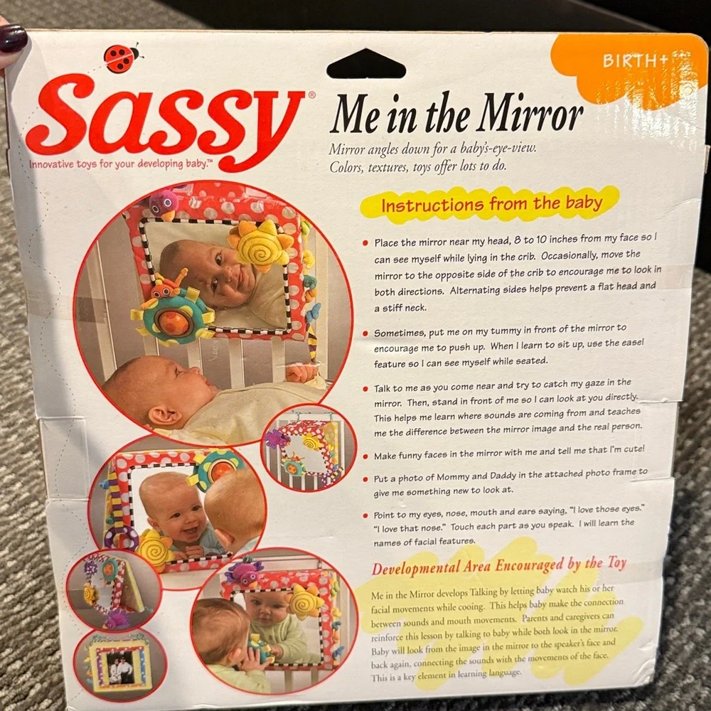 Sassy Me in the Mirror Toy - Red, Yellow, Purple. Birth +